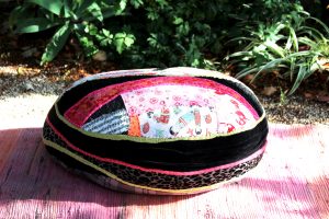 Pouf from recycled fabric