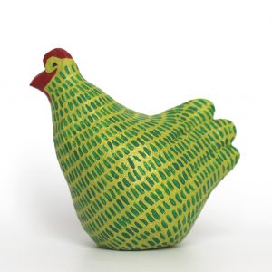 Rooster, Green with Green Mini-Feathers
