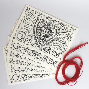 Color Your Love Postcard 6-pack